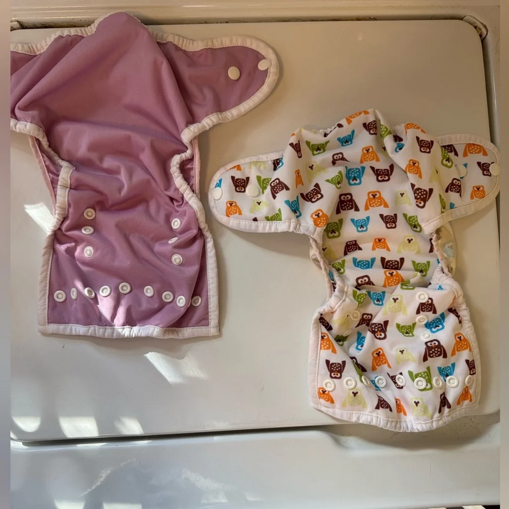 Thirsties Size One pocket snap diaper covers lot of 9 GUC cover only - Picture 3 of 13